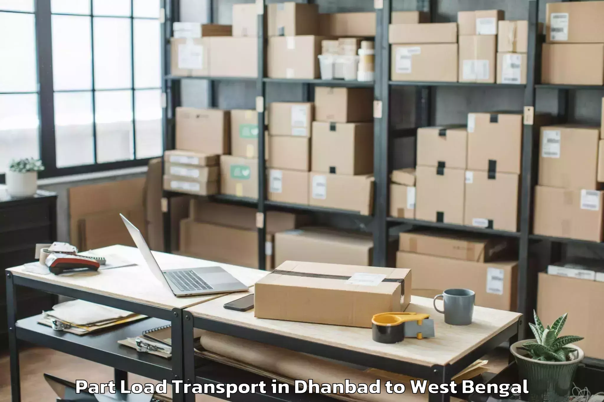 Top Dhanbad to Kaliyaganj Part Load Transport Available